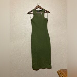 Olive green, large dress